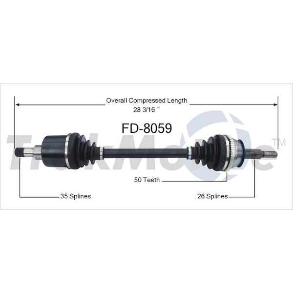 Surtrack Axle Cv Axle Shaft, Fd-8059 FD-8059 - main